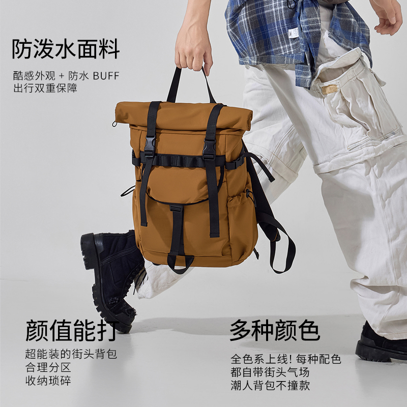 New Men's roll mouth expandabl - Hiking Backpack Waterproof review and price