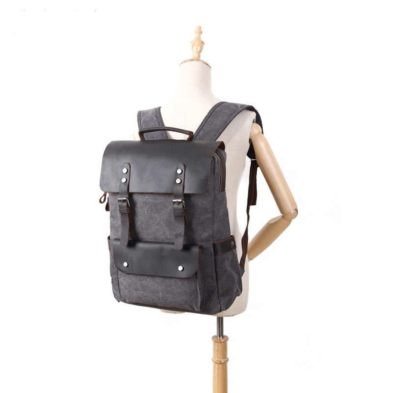 Custom Logo Vintage Canvas Sch - Leather Backpack Vintage review and price