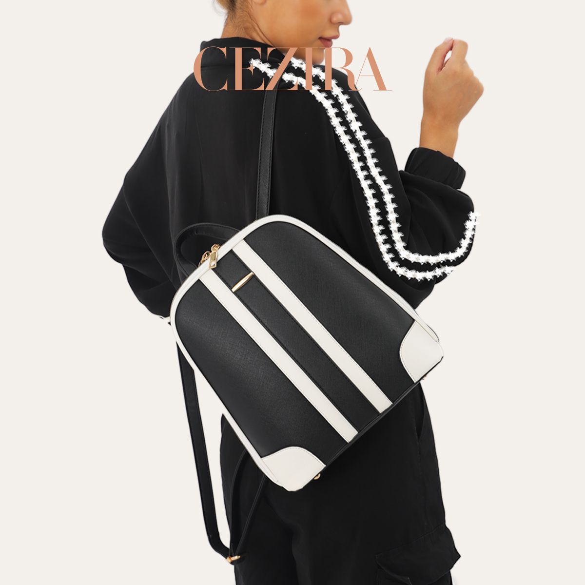 CR Fashion Stripes Patchwork B - Fashion Backpack Women review and price