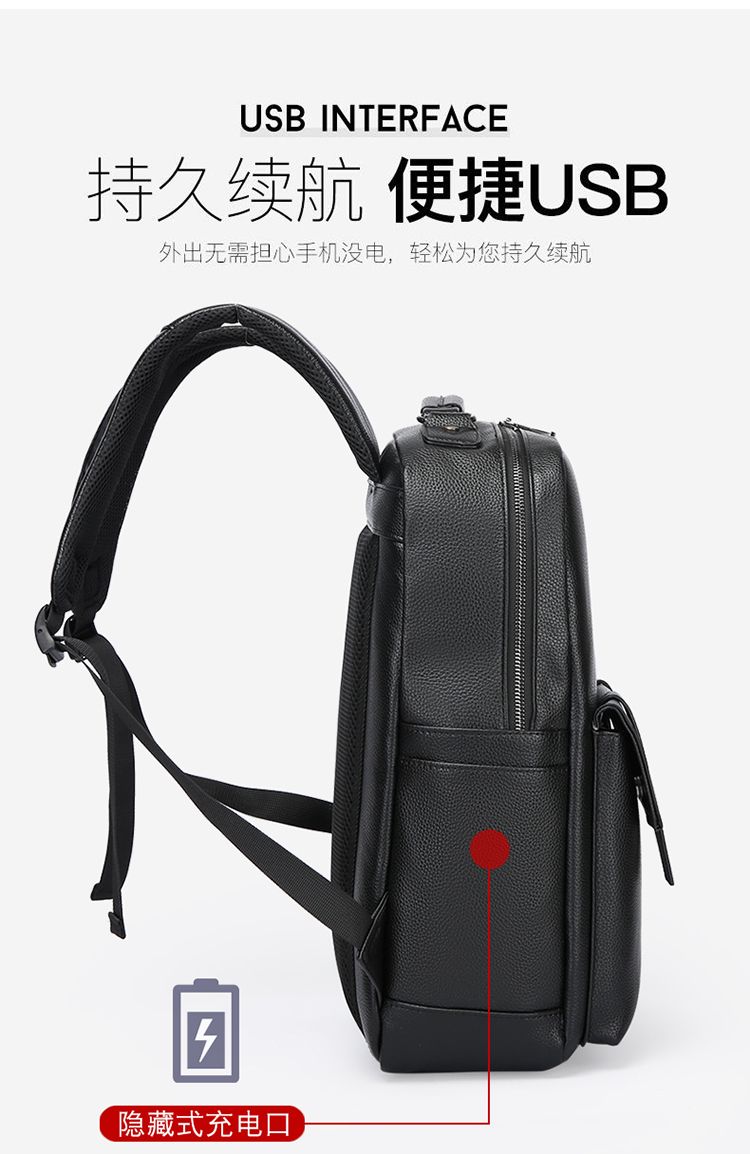 Men's luxury leather backpack  - Laptop Backpack 15.6 review and price